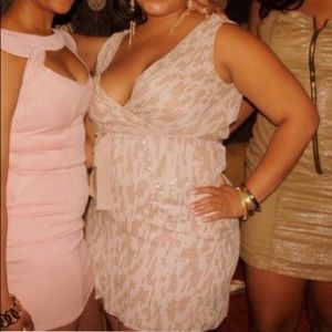 Short Gold Sequin Party Dress